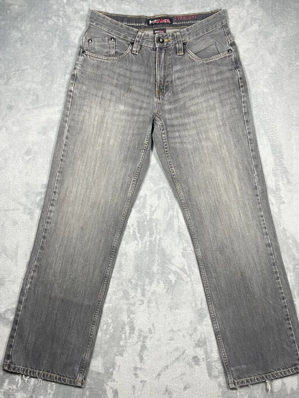 Tony Hawk Straight-Leg Denim Gray Faded Y2K Jeans 30 x 32